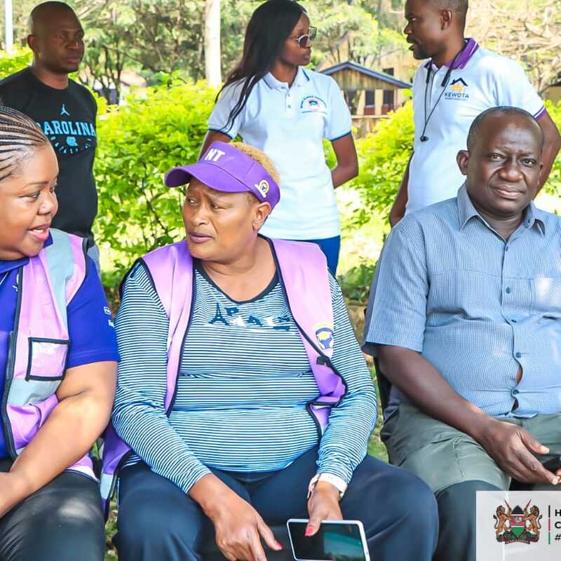 Nyakamami Foundation Manager Mr Solomon Amuti actively participating in the Teachers Mental Wellness walk that took place at Nyanza region in Kisumu County